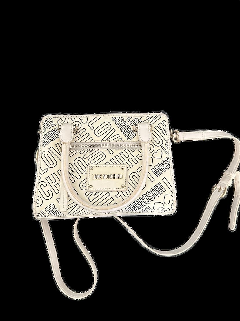 Moschino white pattern bag