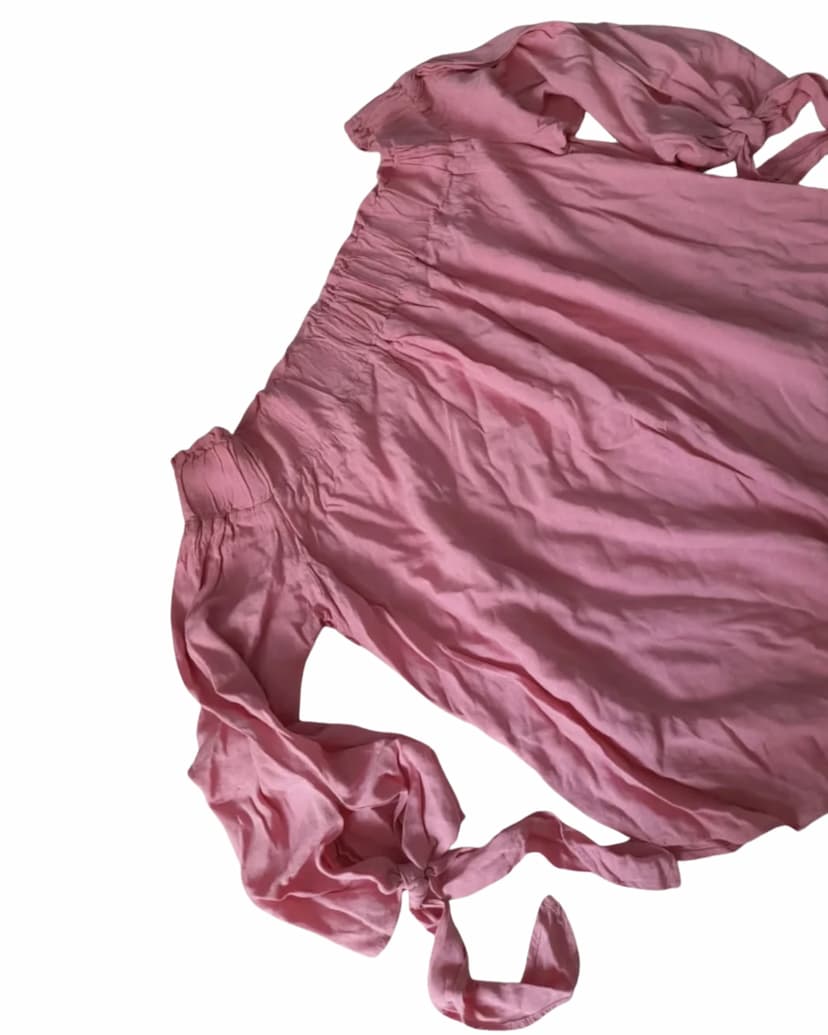 Off shoulder pink top