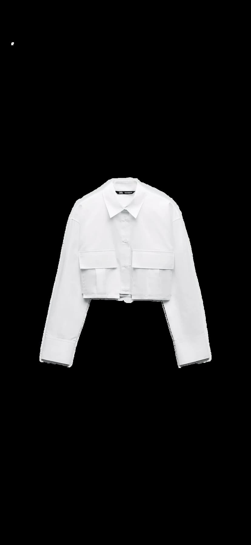 Zara cropped shirt