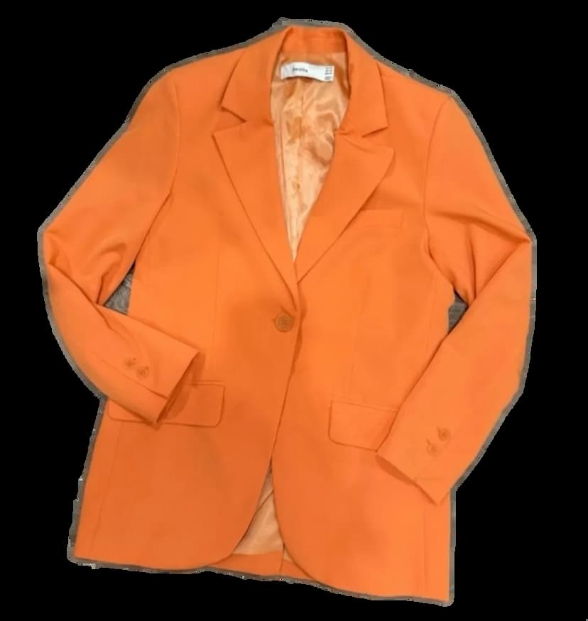 Bershka Oversized Orange Blazer