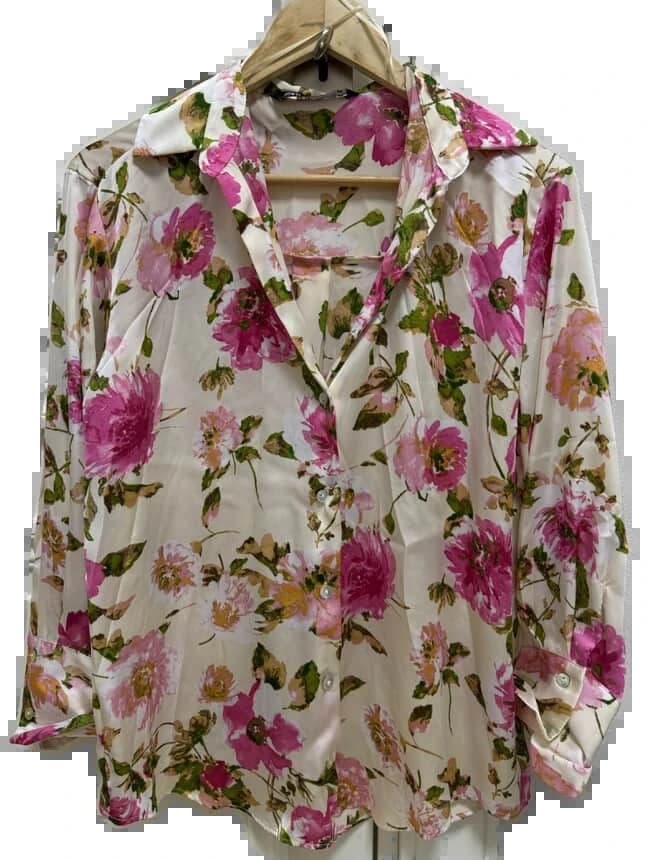 Silk Floral Print Shirt